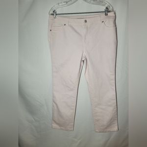 Chico's Pastel Blush Pink 1.5 Short Jeans Straight Leg